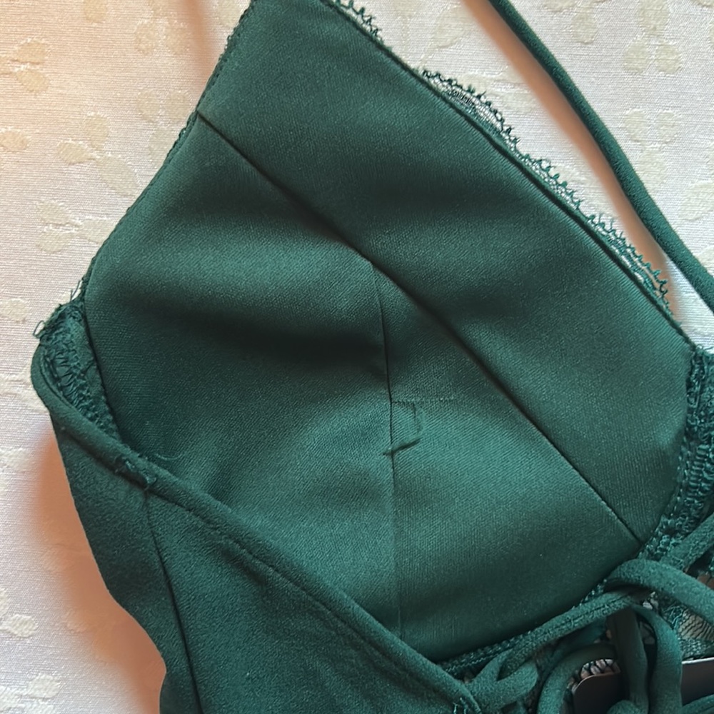 privy Emerald Green Lace Bodysuit - Picture 5 of 14